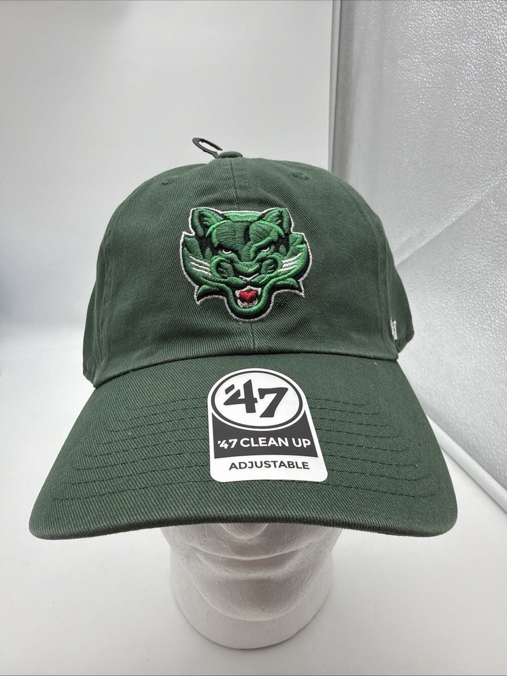 Binghamton Bearcats Hat Cap Black ‘47 Brand Clean Up Adjustable Dad Green